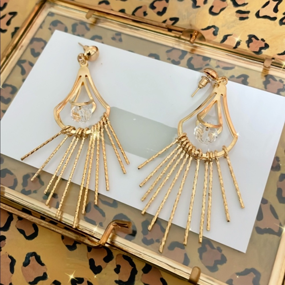 Gold Tear Drop Earrings